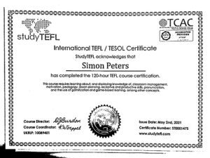 "I'd been thinking doing this for a while and finally took the plunge now that travel is an option again. Thought the course was actually excellent value considering others charge much more for what looks like the same thing."